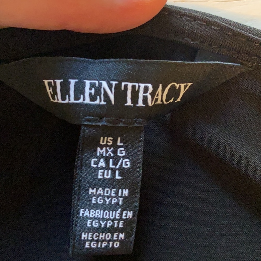 Ellen Tracy Top Blouse Twist Front V-neck sz L NWT - Picture 4 of 5